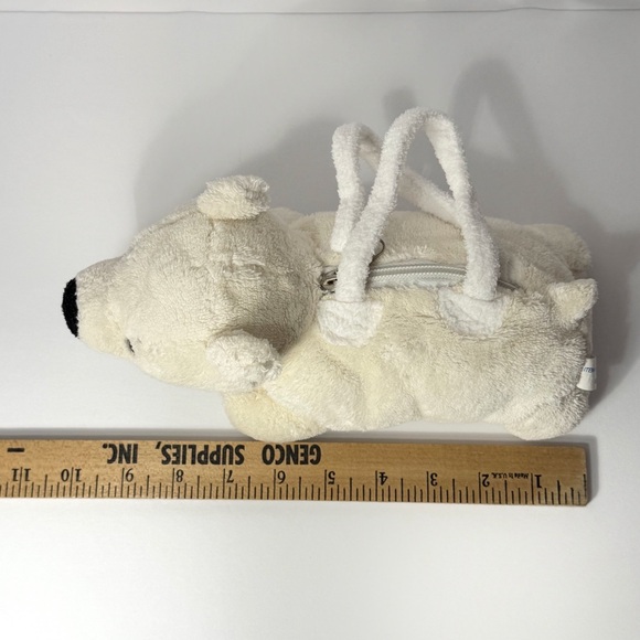 2003 Wishpets Sunny the Polar Bear 9.5" Plush Stuffed Animal Purse Handbag 91004 - Picture 3 of 9